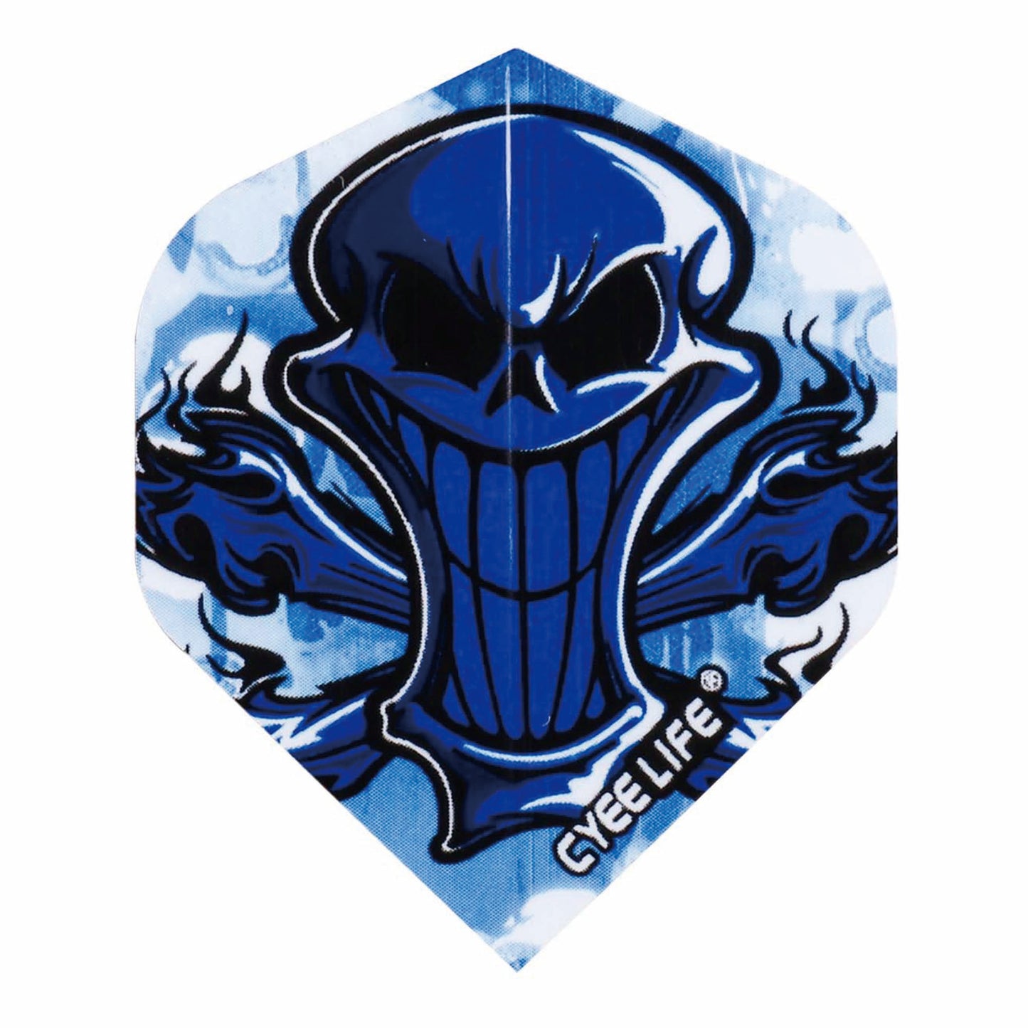 15pcs PET Dart Flights Standard,Blue Skull Design 120 microns thickness