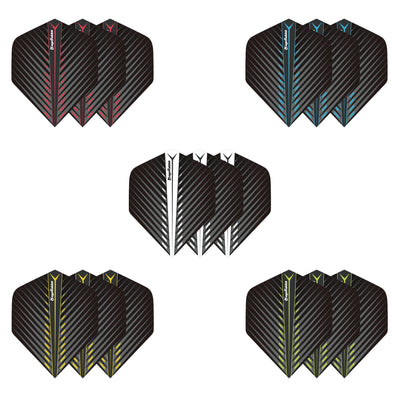 MageRabbit 15pcs PET Dart Flights Standard,Five colored lines 0.12mm thickness