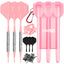 ZG01 Silver Tungsten 90%  soft tip darts set 16g with Pink carrying case Extra Accessories