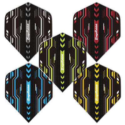 MageRabbit 15pcs PET Dart Flights Standard,5 colors Origin M2-series 120 microns thickness