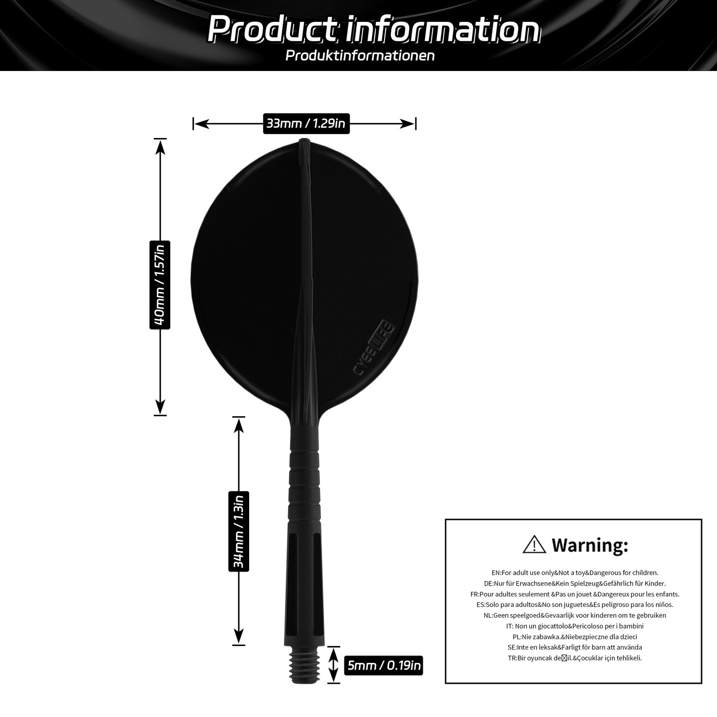 CF03C Plastic Integrated Dart shafts and Flights 3pcs 2BA