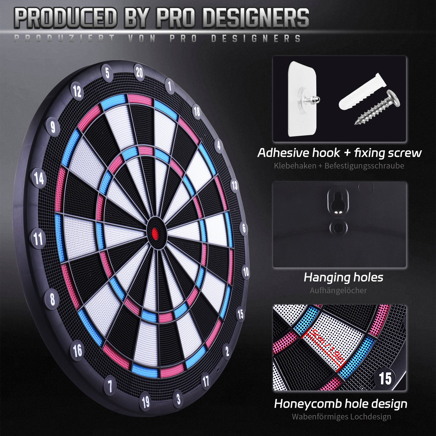 ZD01A Normal Dartboard for soft tip darts