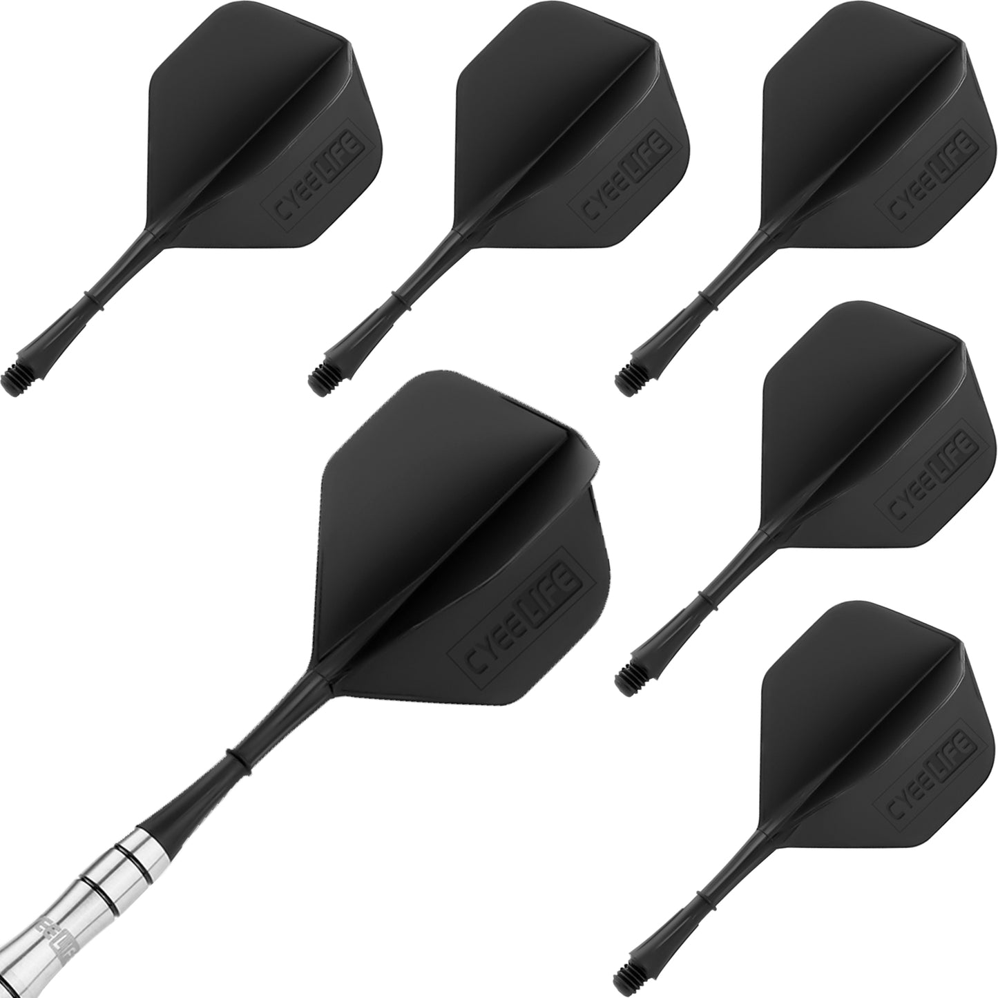 CF01 2ba Plastic Integrated Dart shafts and Flights 6pcs