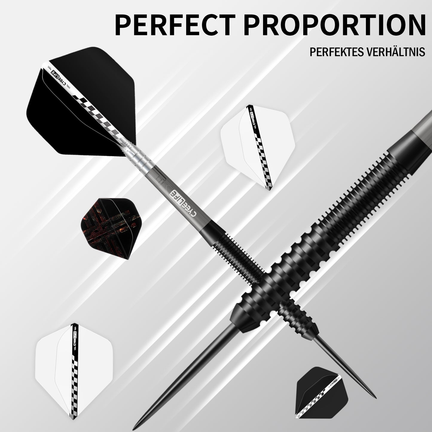 ZH05 Pro 90% Tungsten Steel Tip Darts Set with Extra accessories 23/26/28/30g,3pcs of 1set