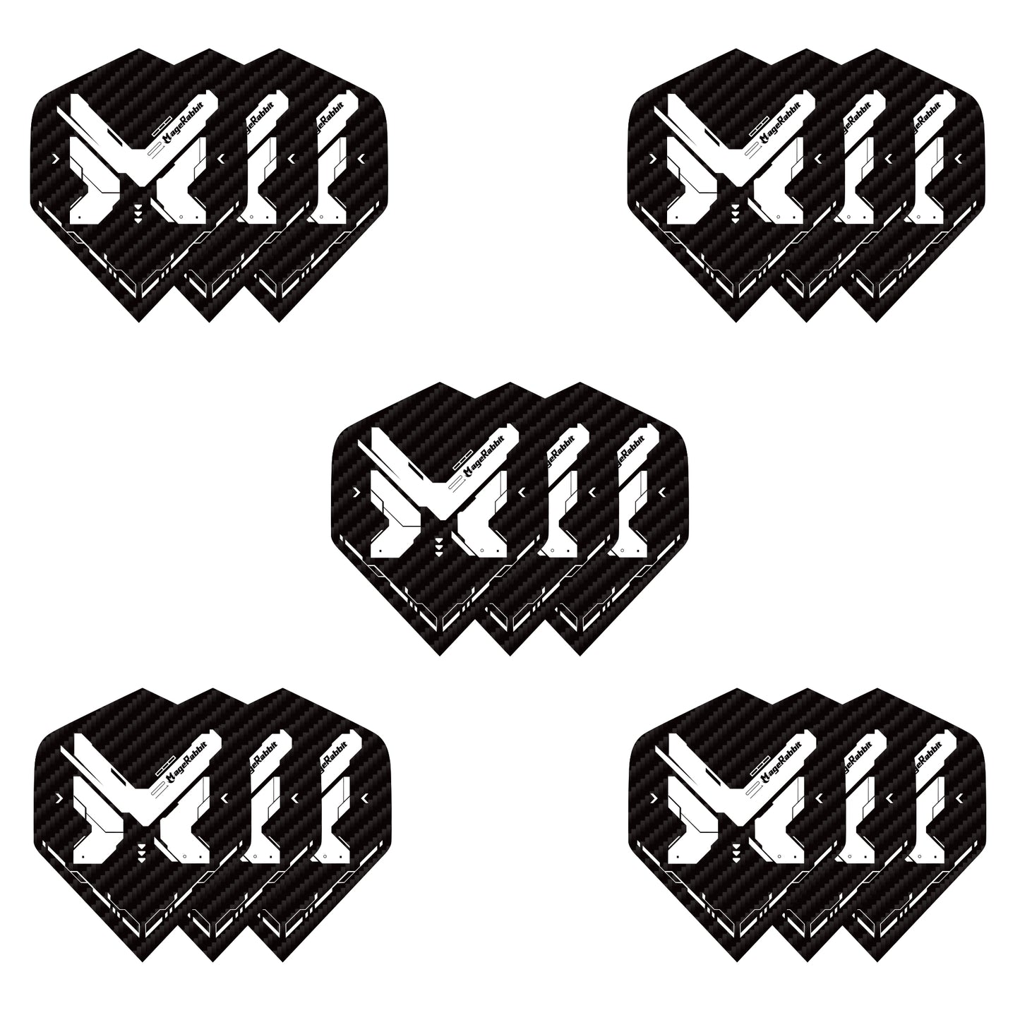 MageRabbit 15pcs PET Dart Flights Standard,120 microns thickness