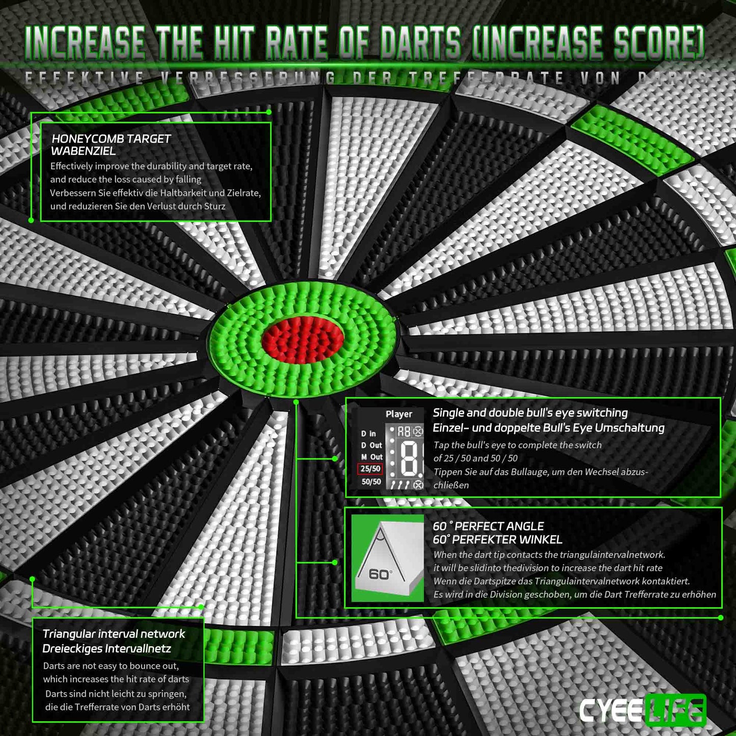 ZD01J Electronic Dart board set with 12 darts set