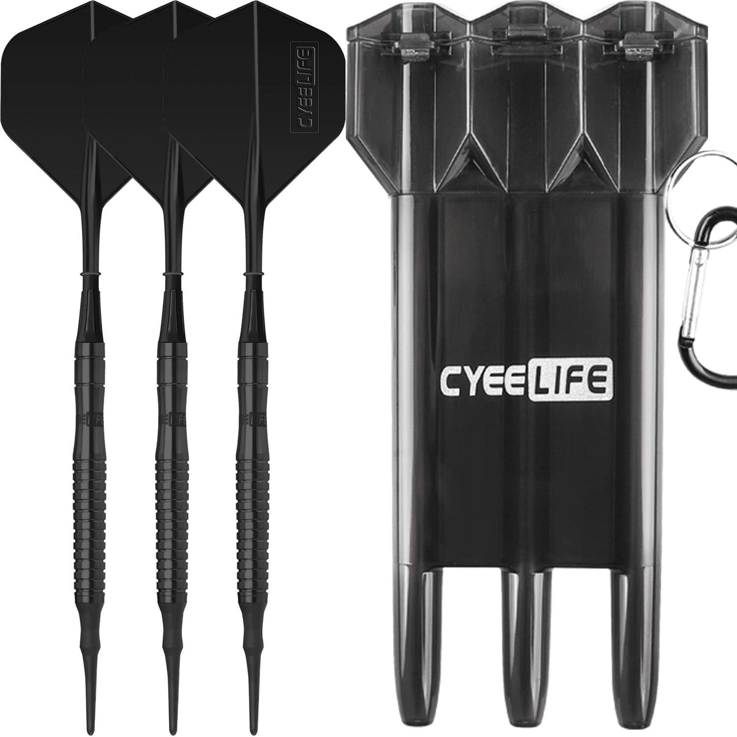 ZG05 90% Tungsten soft tip darts set with carry case,molded Flights and Extra Points 14/16/18/20/22g