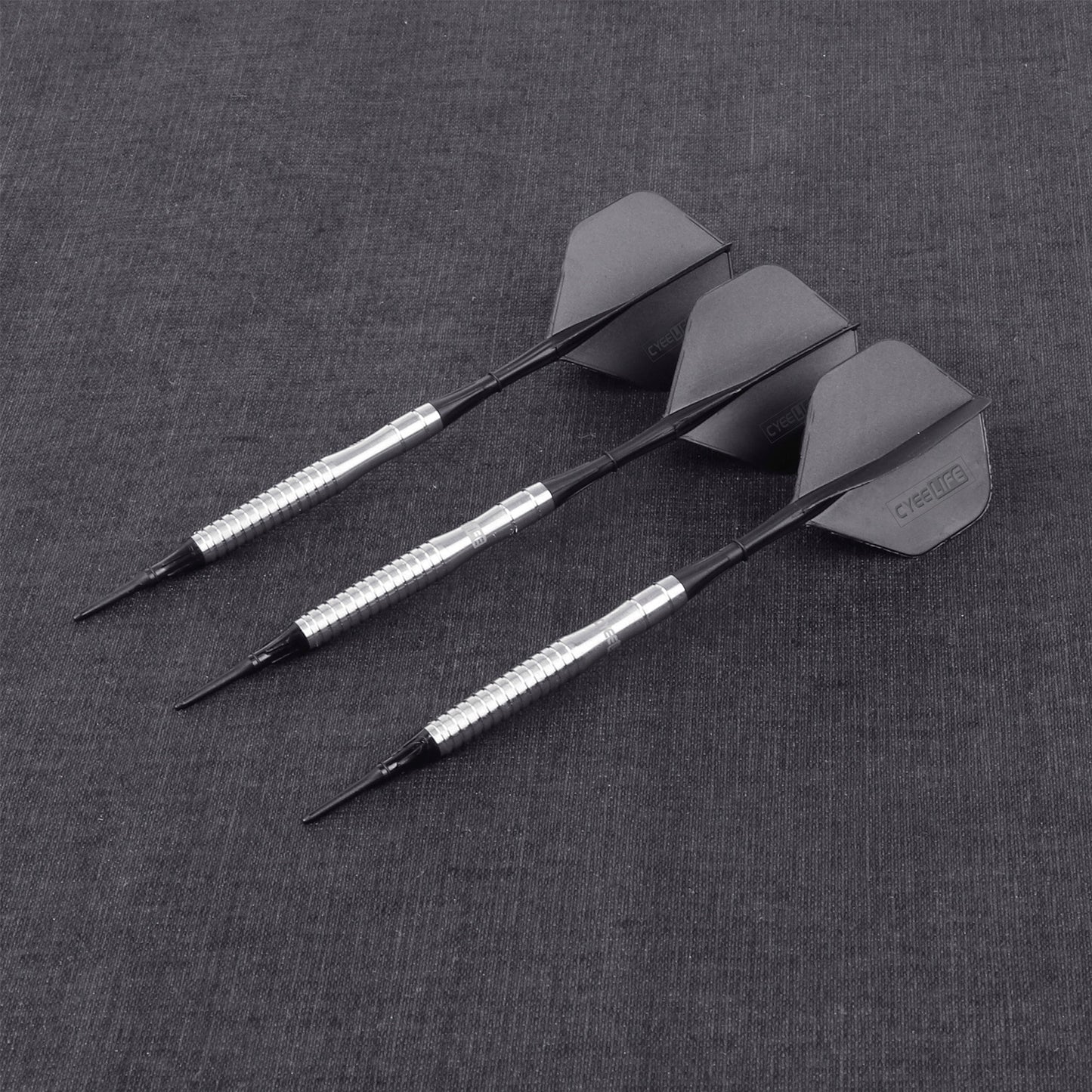 ZG05 Tungsten 90% soft tip darts set 18g with Black carry case,molded Flights and Extra Points