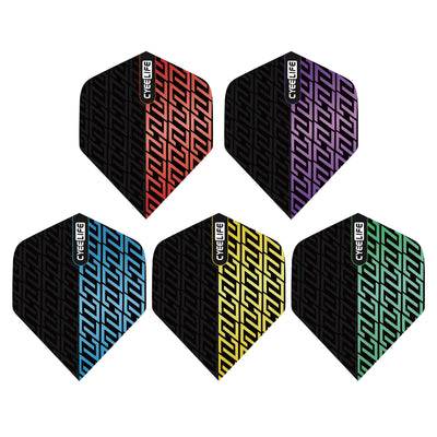 15pcs PET Dart Flights Standard,5 Colors 120 microns thickness