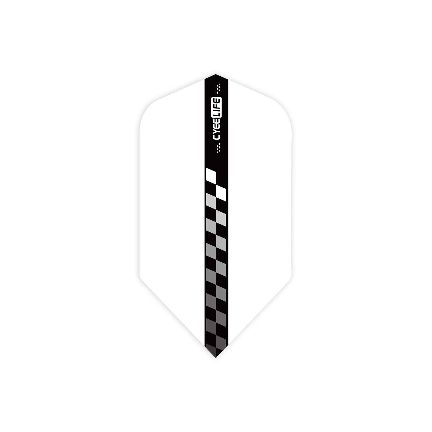 CyeeLife 15pcs PET Dart Flights Slim,Black and white check 120 microns thickness