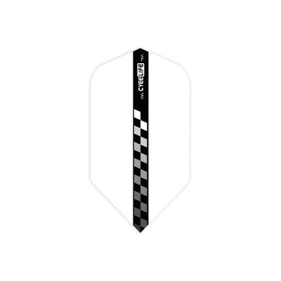 CyeeLife 15pcs PET Dart Flights Slim,Black and white check 120 microns thickness