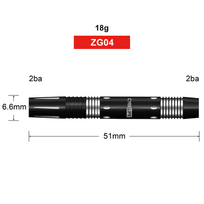 ZG04 Tungsten Soft Tip Darts Barrels 2BA&2BA 18g 3pcs 90%