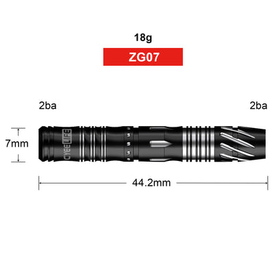 ZG07 Tungsten Soft Tip Darts Barrels 2BA 18g 90%