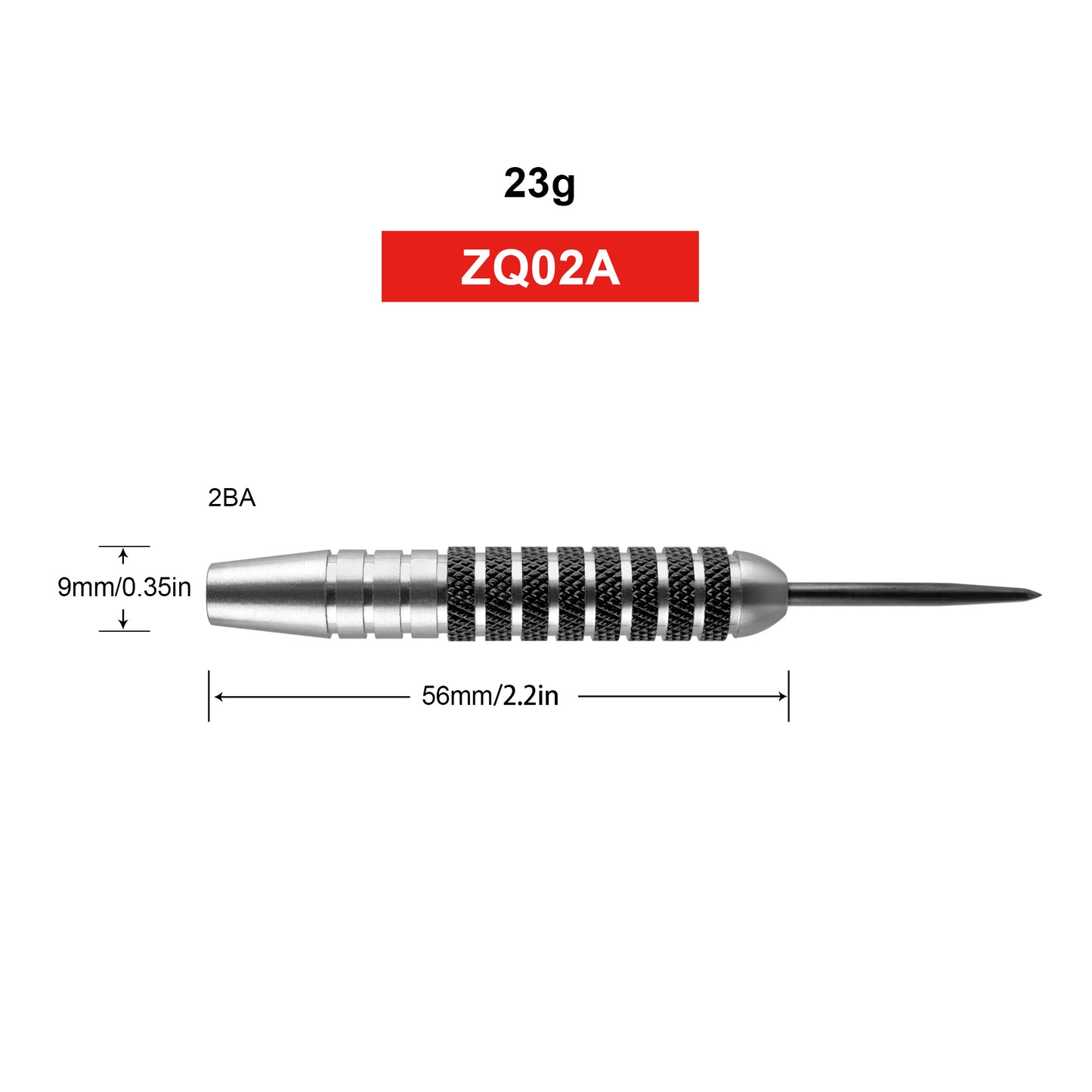 ZQ02A Stainless Steel tip Dart Barrels 23g