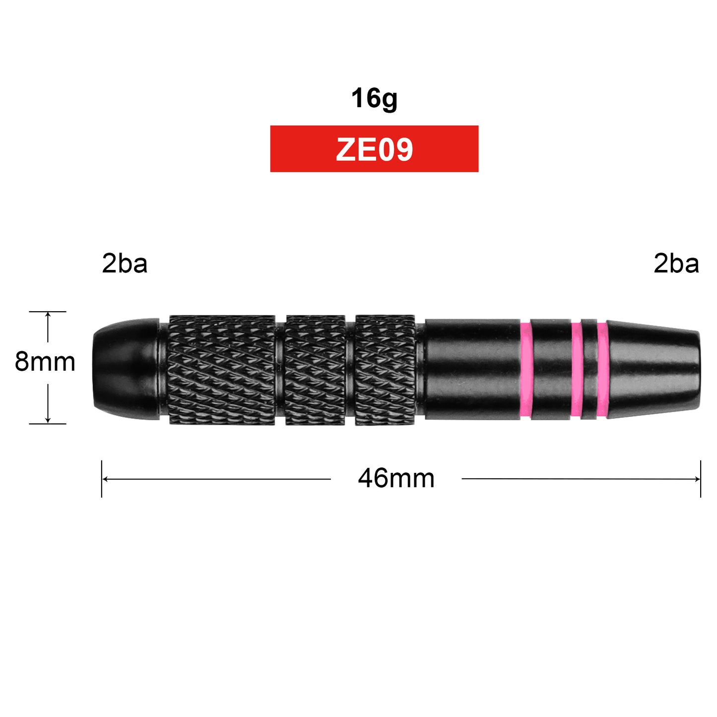 ZE09B Brass Soft Tip Darts Barrels 16g 2BA&2BA,No Accessories parts,3pcs of 1 Set